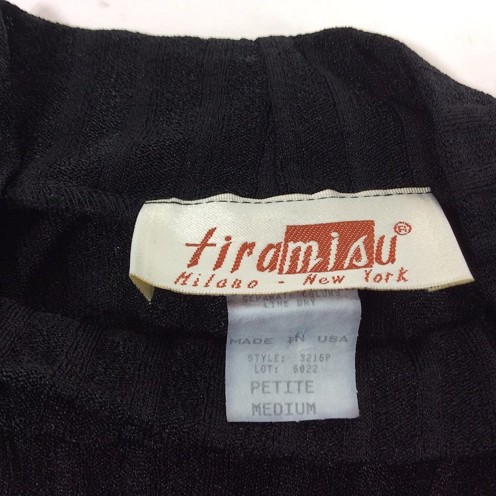 4/$25 Vintage Tiramisu Black Mock Neck Shirt Top Petite - Picture 7 of 7